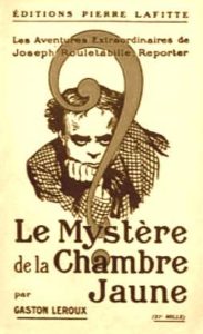 Cover page of the first edition of Gaston Leroux's The Mystery of the Yellow Room
